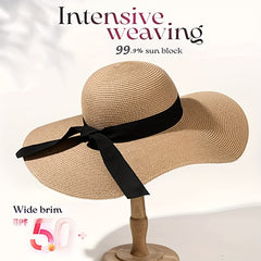 UPF 50 Straw Sun Hat for Women UV Protection