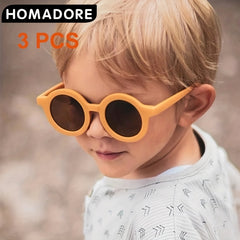 3 Pairs Round Frame Sunglasses UV Protection for Outdoor Party