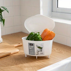 Triangle Kitchen Drain Basket for Easy Storage