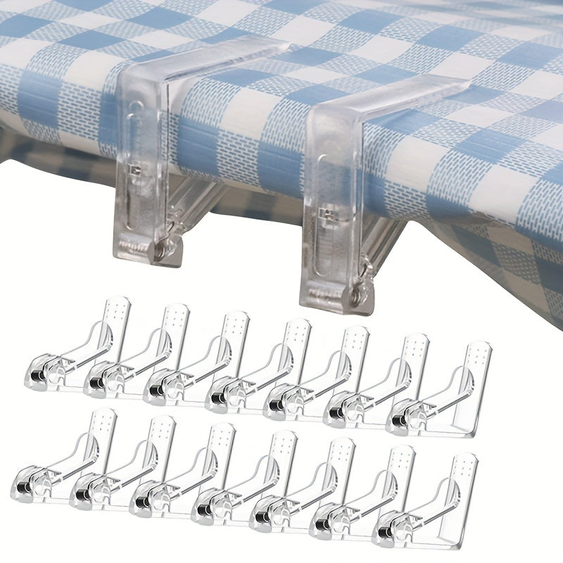 4pcs Plastic Napkin Clips Elastic Tablecloth Clip