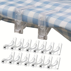 4pcs Plastic Napkin Clips Elastic Tablecloth Clip