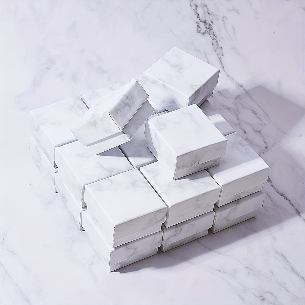 24pcs Square Jewelry Gift Boxes for Rings Earrings Necklaces, Cardboard Packagin