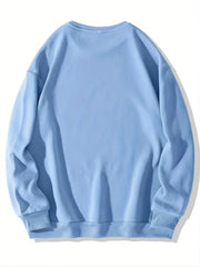 Letter Print Crew Neck Sweatshirt for Women