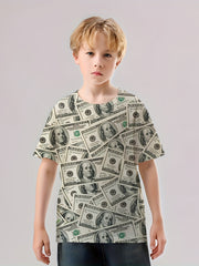 Boy's Dollar Bill 3D Print T-shirt