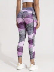 Geometric Block Yoga Pants High Stretch Fitness Leggings
