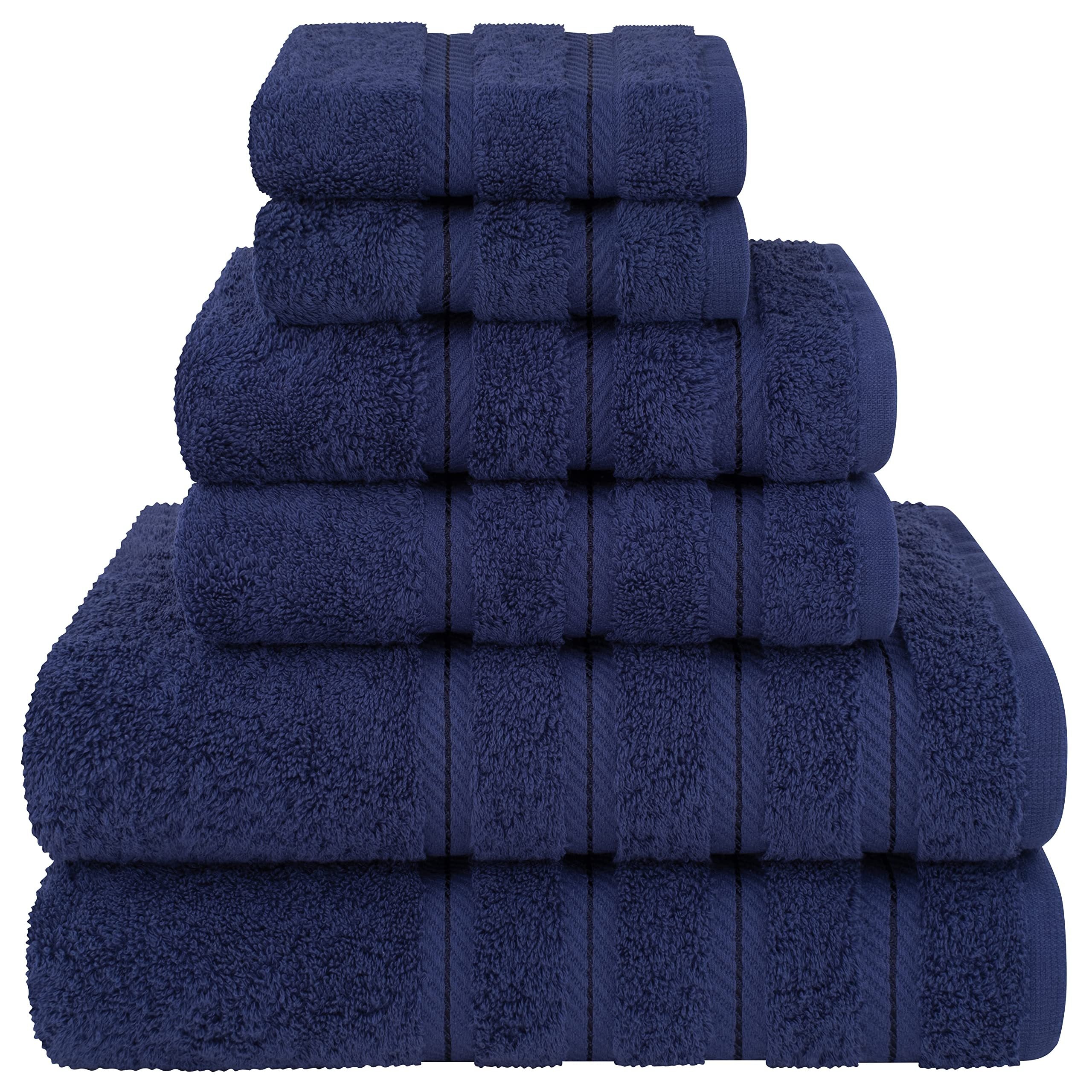 6pc Pure Cotton Towel Set for Bathroom