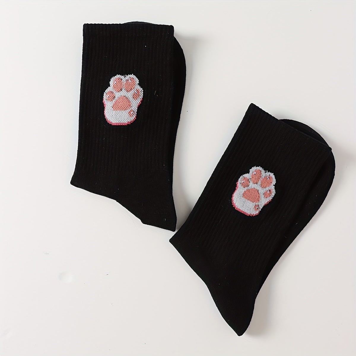 Cartoon Cat Claw Print Socks Women's Stockings