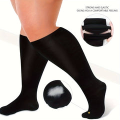 Wide Calf Compression Socks 15-20 mmHg Knee High Stockings