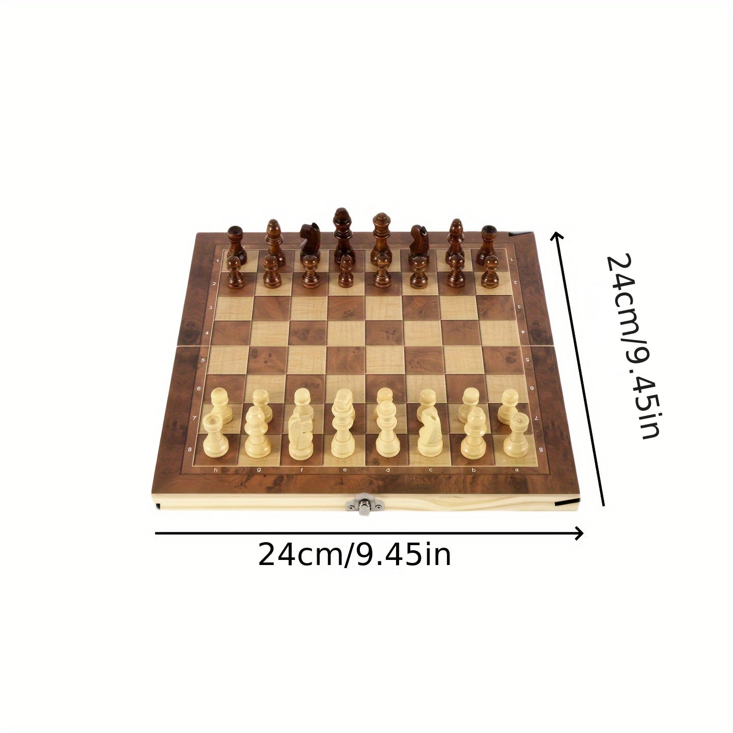 Wooden Checkerboard Puzzle Chess Set