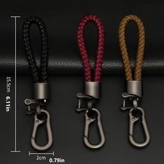 Braided Rope Car Keychain Key Rope Buckle Car Key Ring Car Decor