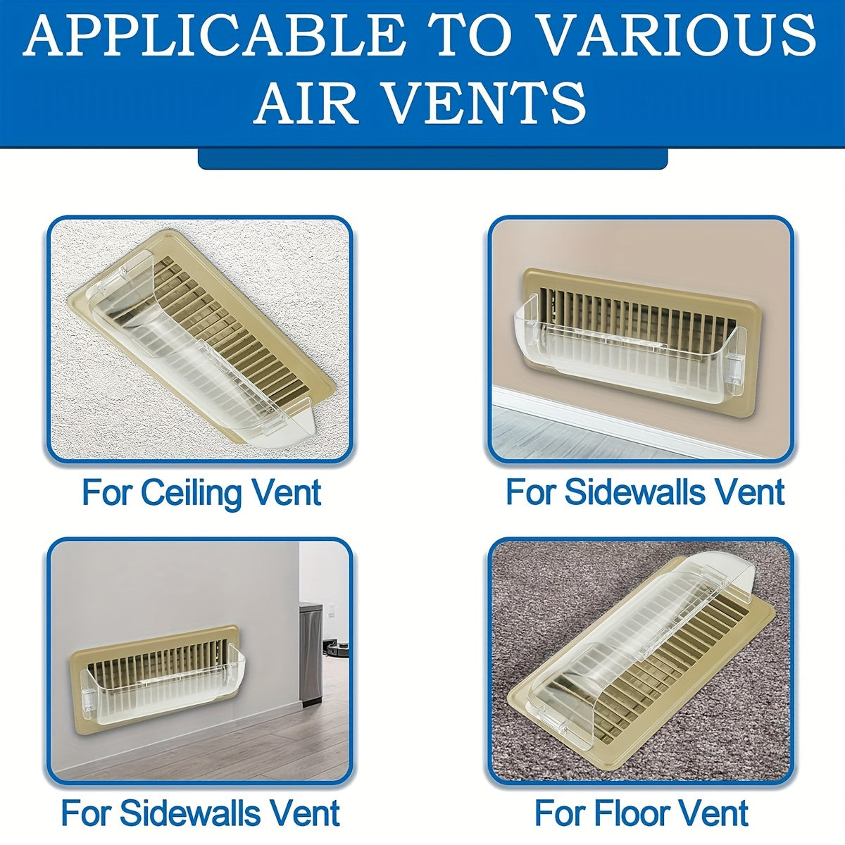Adjustable Magnetic Air Vent Deflector for AC and Ceiling Registers