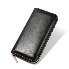 VARBEDER Long Wallet Zip Closure Wrist Strap Pockets Casual Style Envelope