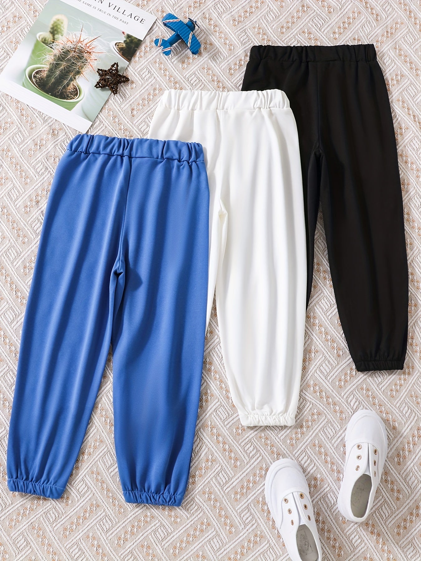3pcs CALIFORNIA Boys Active Sweatpants Quick Drying Jogger Sports Pants
