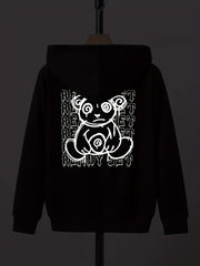 Bear & Letter Print Boys Pullover Sweatshirt Long Sleeve Crew Neck Tops Kids