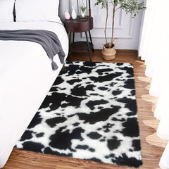 Cow Print Area Rug Fluffy Faux Cowhide Rug Soft Shaggy Carpets Tie Dye Rugs