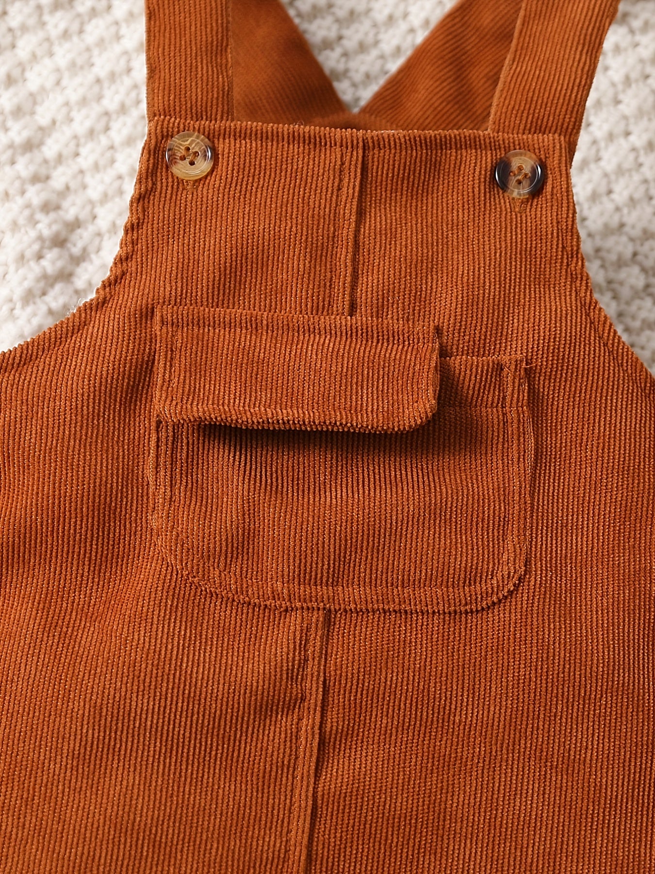 Baby Casual Brown Overalls for Autumn and Winter