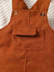Baby Casual Brown Overalls for Autumn and Winter