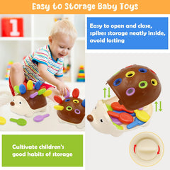 Cute Hedgehog Fine Motor Training Toy for Toddlers 1-3 Years