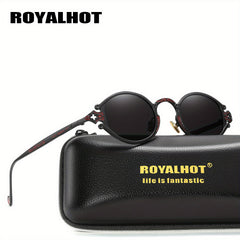 RoyalHot Oval Metal Polarized Sunglasses