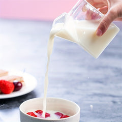 Hand Blown Clear Glass Box Mini Milk Carton Creamer Cup Mug