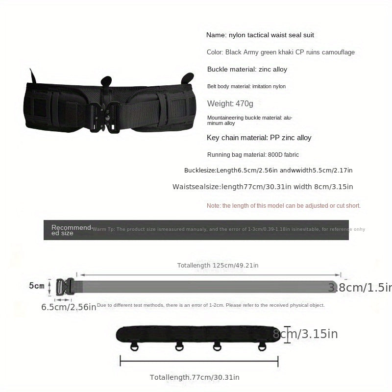 Outdoor Waistband Quick Release Battle Belt