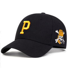 Men's P Letter Pirate Embroidered Baseball Cap Outdoor Sun Hat