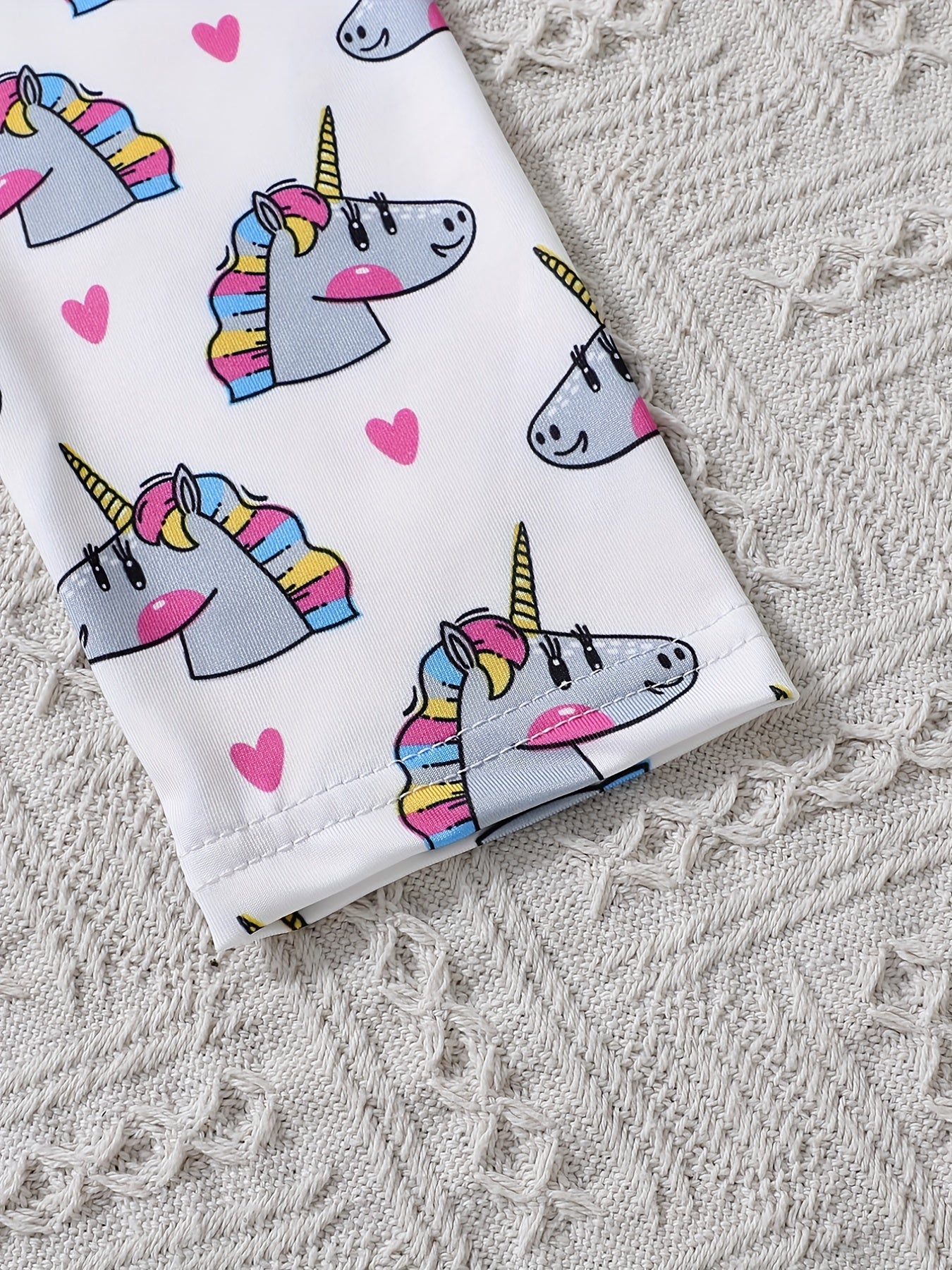 3pcs Girls Cartoon Pattern Skinny Pants for Sports Yoga Spring and Fall