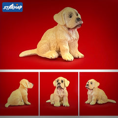 Realistic Dog Model Toy PVC Puppy Figurine Office Desk Decoration