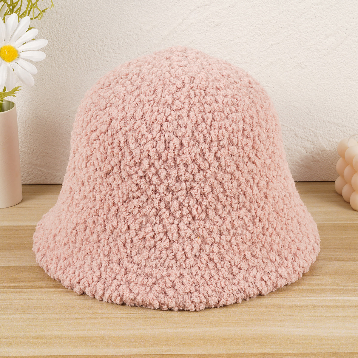 Adult Fluffy Bucket Hat Outdoor Sport Hats Winter Spring Autumn Valentines
