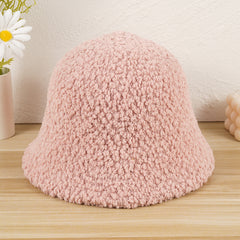 Adult Fluffy Bucket Hat Outdoor Sport Hats Winter Spring Autumn Valentines