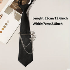 Butterfly Pin Brooch Necktie Casual Tie Pre tied Shirt Tie For Women