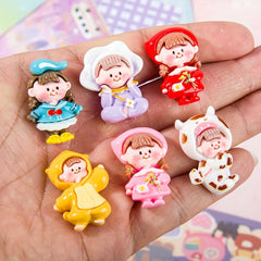 10pcs Princess DIY Accessories Pack for Crafts, Phone Case, Keychain