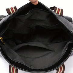 Vintage Faux Leather Tote Bag Crossbody Large Handbag for Work School