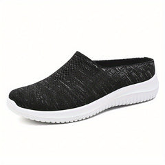 Women's Breathable Woven Mule Sneakers Slip On Outdoor Shoes Walking Shoes