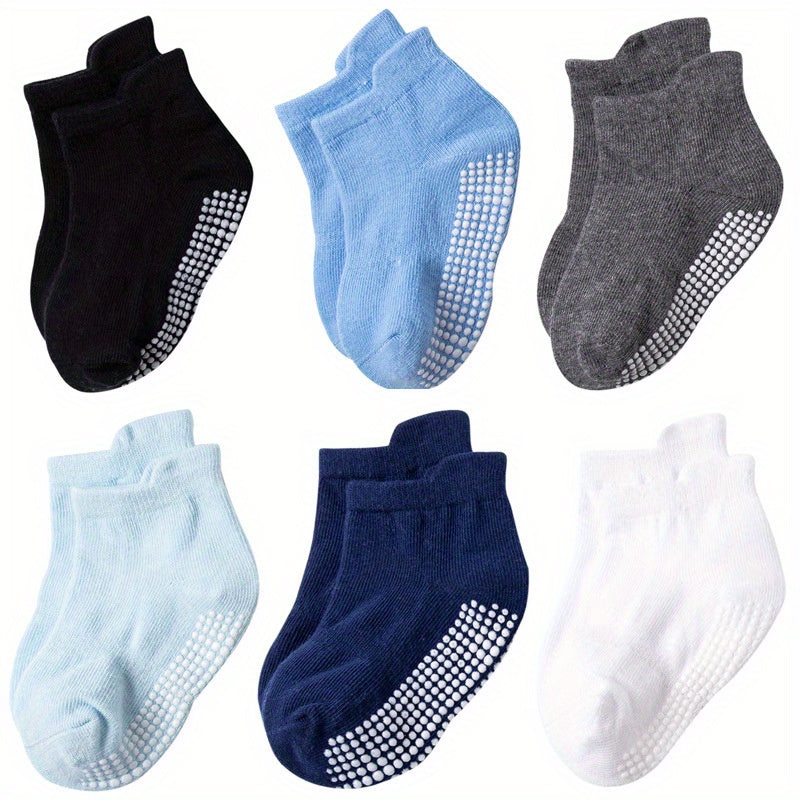 12pairs Kids Anti-slip Breathable Short Socks for Boys