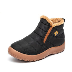 Women's Winter Snow Boots Fleece Lined Waterproof Slip-On Shoes