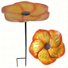 Metal Bird Feeder Stake, Outside Bird Bath & Seed Platform, Garden Patio Decor