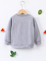 Boys Casual Creative Pullover Sweatshirt Long Sleeve Crew Neck Tops