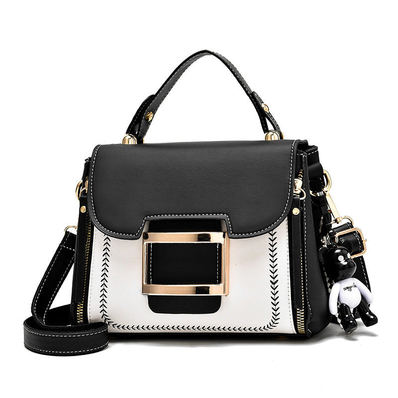 Stylish Top Handle Bag Faux Leather Purse Shoulder Bag
