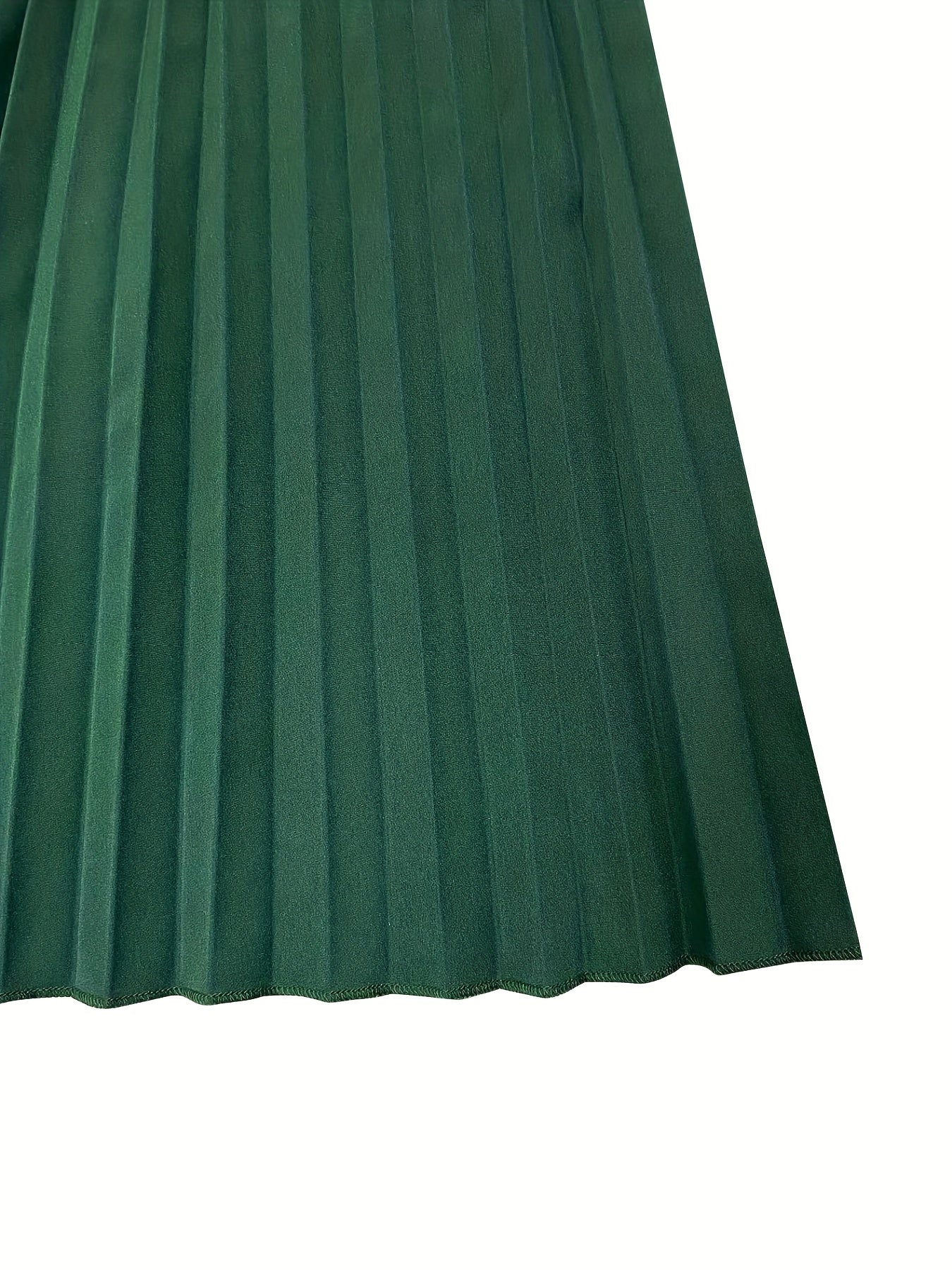 Pleated Elastic Waist Skirt for Women