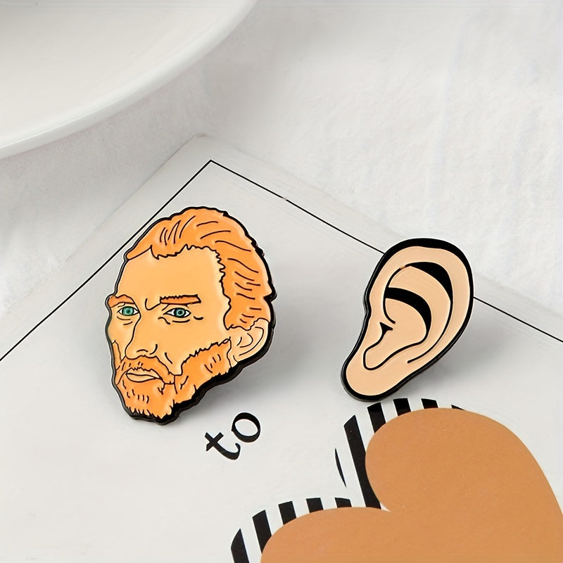 Anime Bearded Man Brooch Pin for Backpack Clothing and Hat