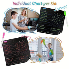 4pcs Magnetic Calendar Watch 8pcs Markers 1pc Eraser board Eraser Random