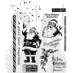 Christmas Santa Claus Stamp Set for Scrapbooking Paper Craft