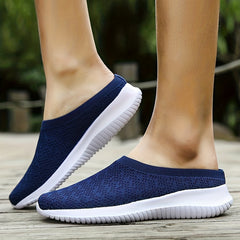 Women's Knitted Walking Mules Shoes Lightweight Non slip Shoes