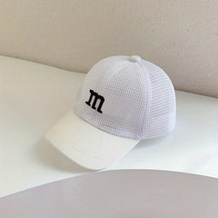 Cartoon M Embroidered Baseball Cap for Kids Boys and Girls