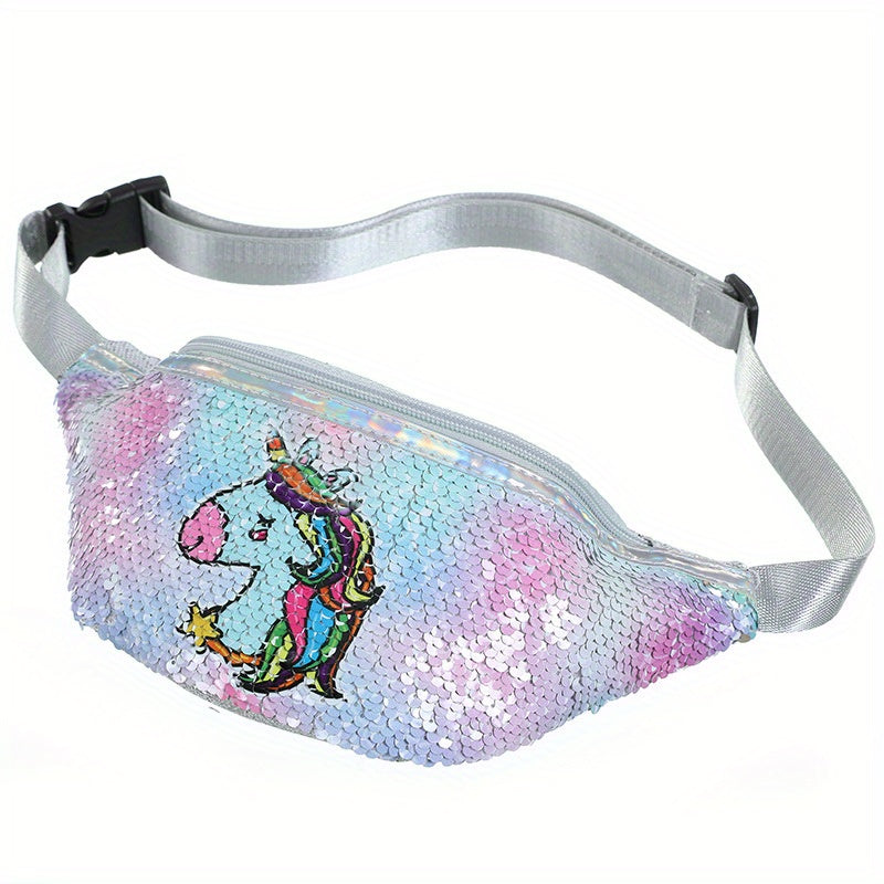 Kid's Pony Sequin Waist Bag Chest Bag