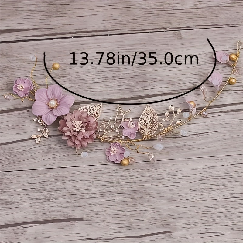 Flower Head Piece Garland Headdress Headband Retro Hair Accessories