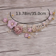 Flower Head Piece Garland Headdress Headband Retro Hair Accessories