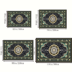 Green Texture Retro Carpet Court Style Classical American Rustic Carpet
