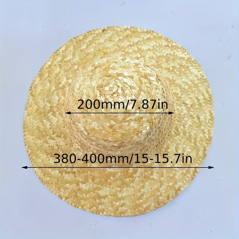 Straw Fedora Hat Wide Brim Breathable Hat Farmer Straw Sun Hat